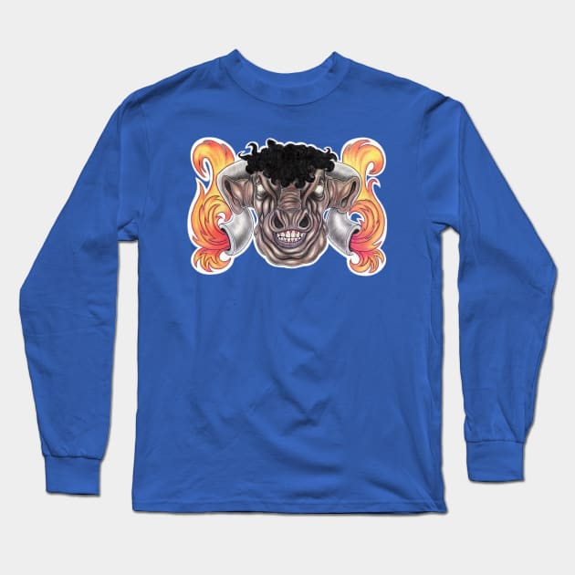 Taurus The Bull God Long Sleeve T-Shirt by Ricardo77